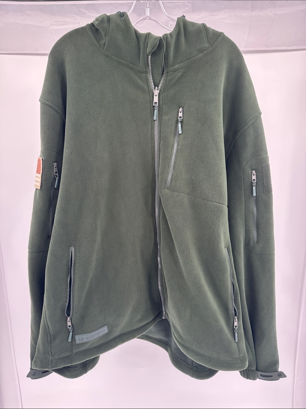 Skin Olive Green Hooded Lightweight Jacket